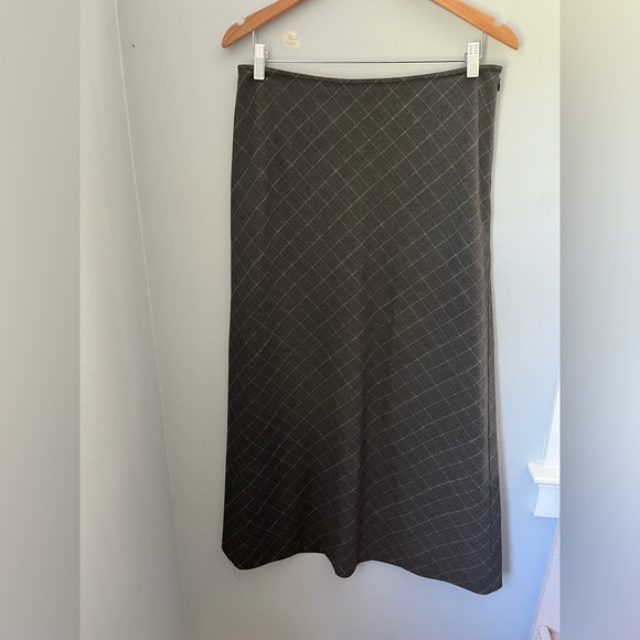OLD NAVY, Y2K GRAY PLAID A-LINE MAXI SKIRT, - Picture 1 of 9